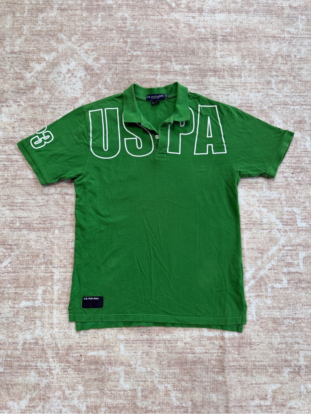 U.S. Polo Assn. Green Men's Logo Polo Shirt, size S-M